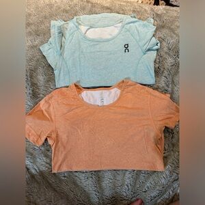 On running comfort t - orange and blue